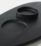 Serax Dune wooden platter and bowl by Kelly Wearstler