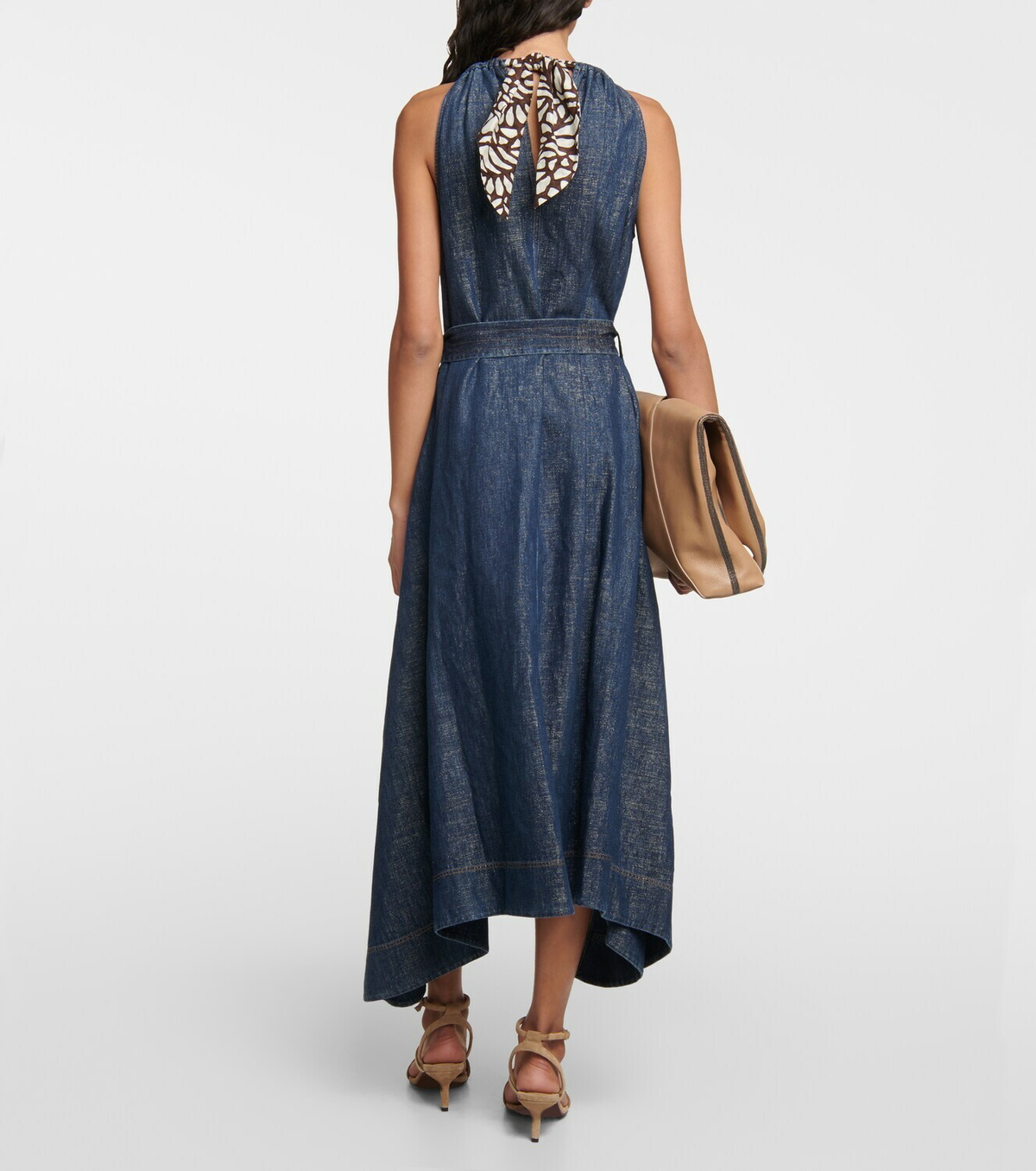 brunello cucinelli denim dress Sparkling no-fade denim dress set for Girls in Dark Denim