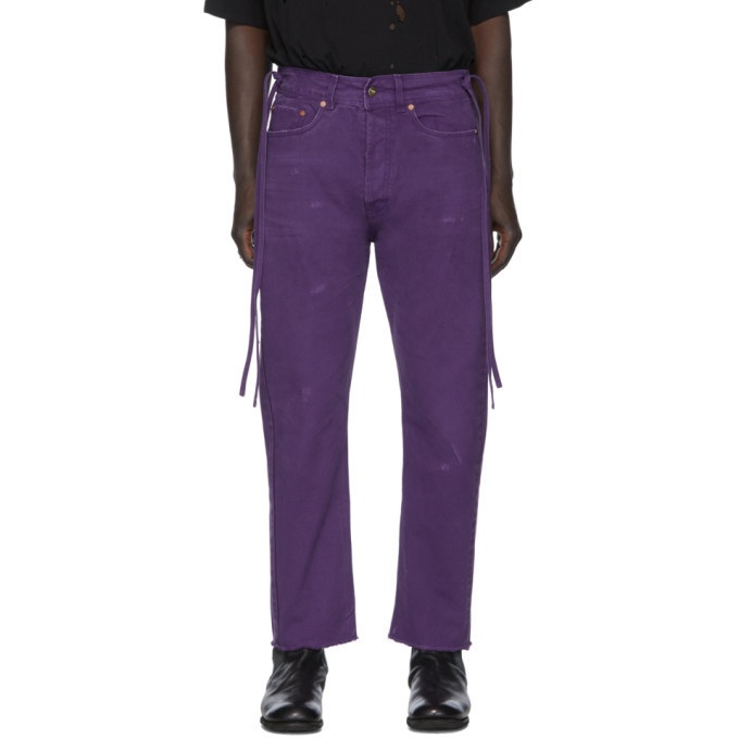 Photo: Vyner Articles Purple Distressed Karate Jeans