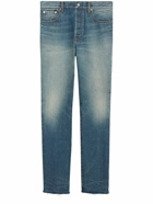 GUCCI - Denim Trousers With Label