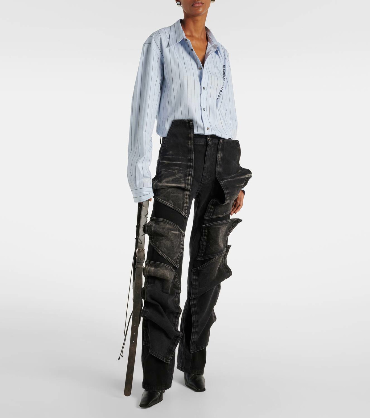 Y/Project Paneled straight jeans