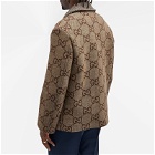 Gucci Men's Jumbo GG Chore Jacket in Brown