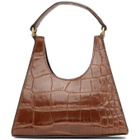 Staud Tan Croc Mini Rey Bag