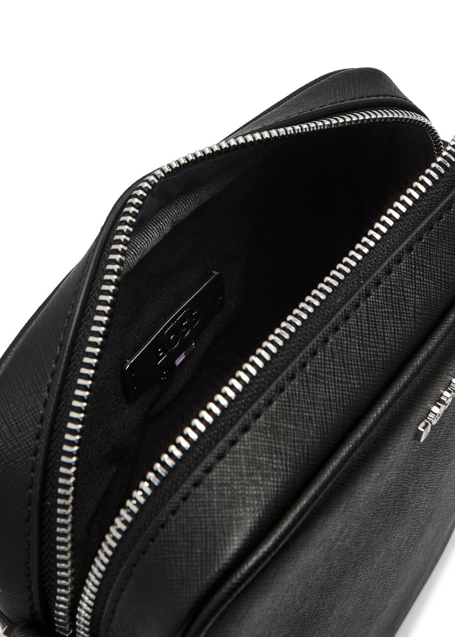 Boss Northon Logo Saffiano Leather Cross-body bag - Black - One Size