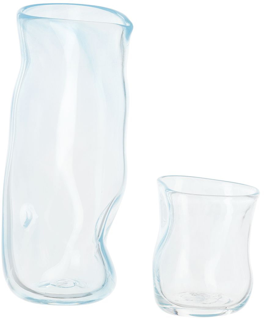 Nathalie Schreckenberg Blue Onda Carafe & Glass Set