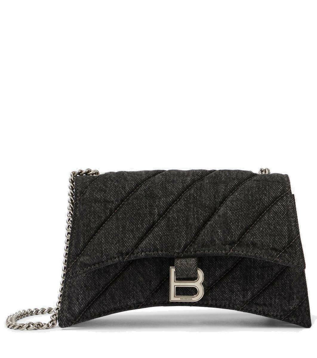 ショルダーバッグ・ポシェット BALENCIAGA Denim Crush S shoulder bag (7163512AAEJ 4651) Balenciaga Crush denim shoulder bag Balenciaga