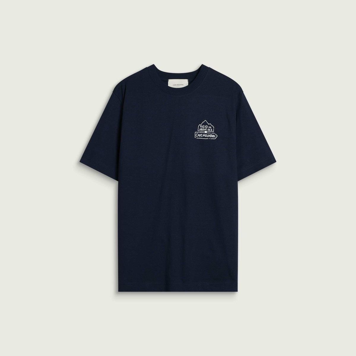 Café Mountain Men's Refuge T-shirt in Navy