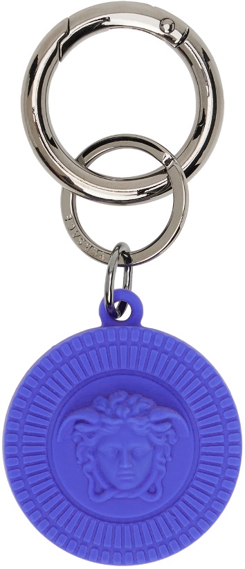 Photo: Versace Blue Medusa Biggie Airtag Keychain