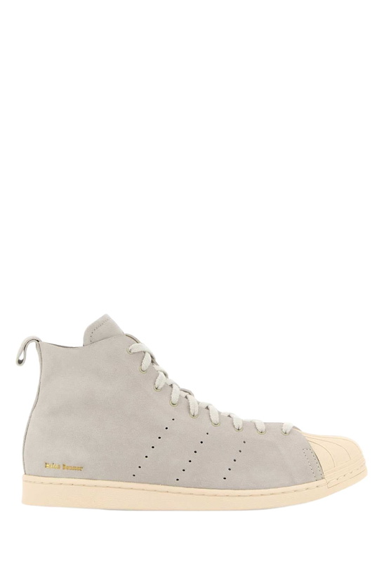 Photo: Light Grey Suede Wales Bonner X Adidas Superstar Sneakers