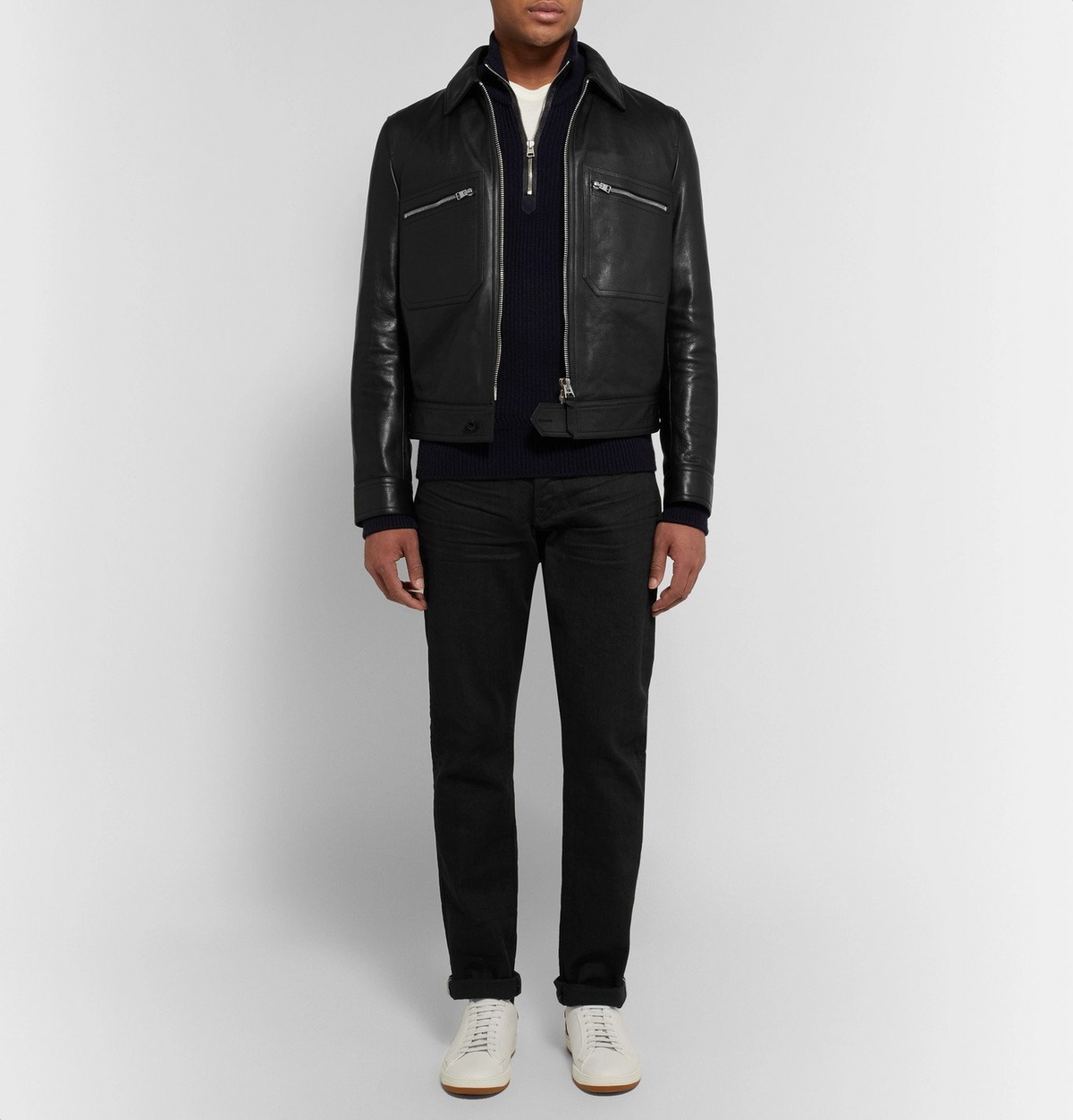 TOM FORD - Leather Jacket - Black TOM FORD