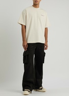 Mki Miyuki Zoku Logo-print Cotton T-shirt Cream