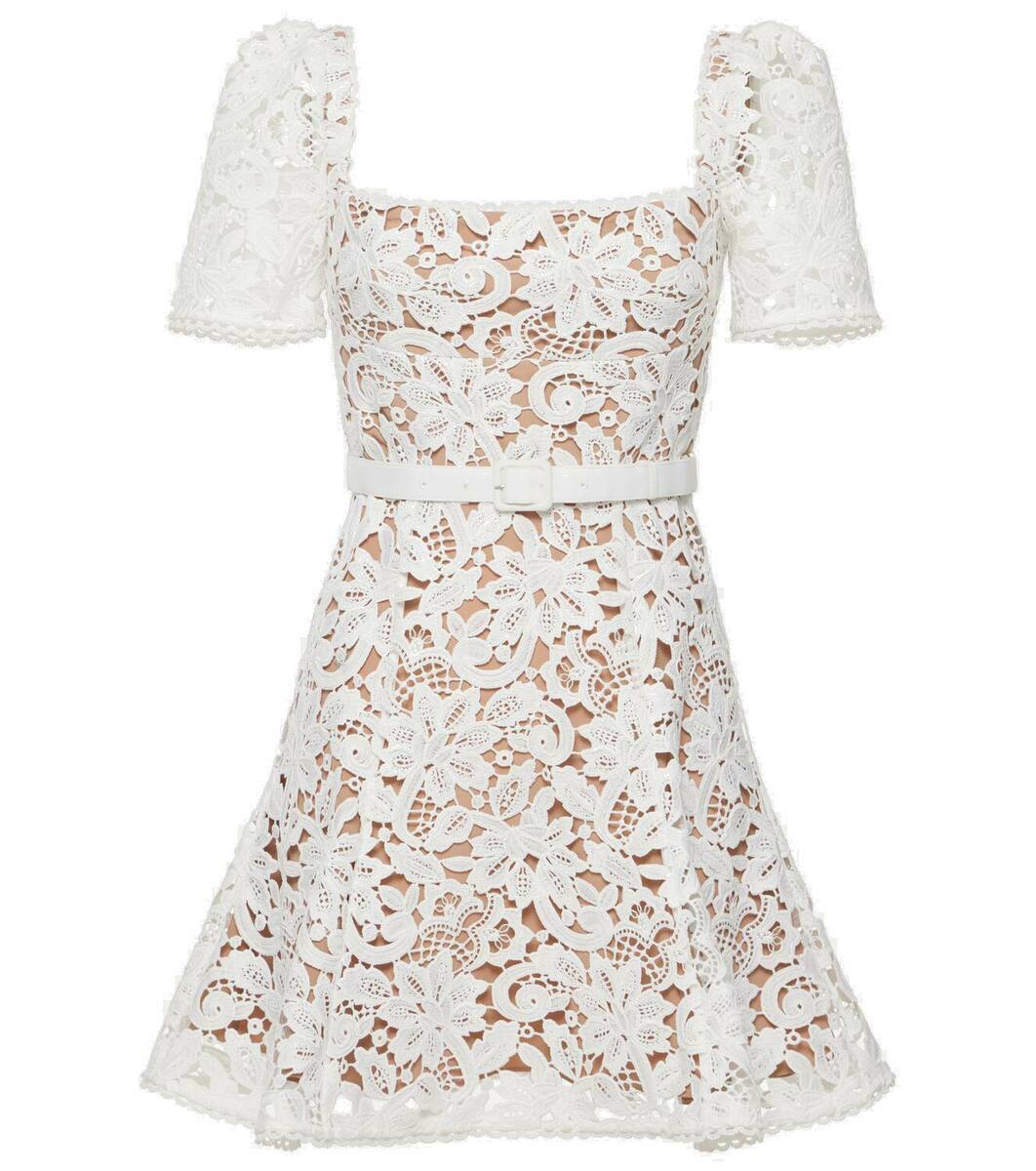 Self-Portrait Floral lace minidress Self-Portrait