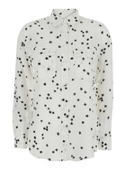 Equipment White Shirt With All-over Star Motif And Patch Pockets On The Chest In Silk Woman