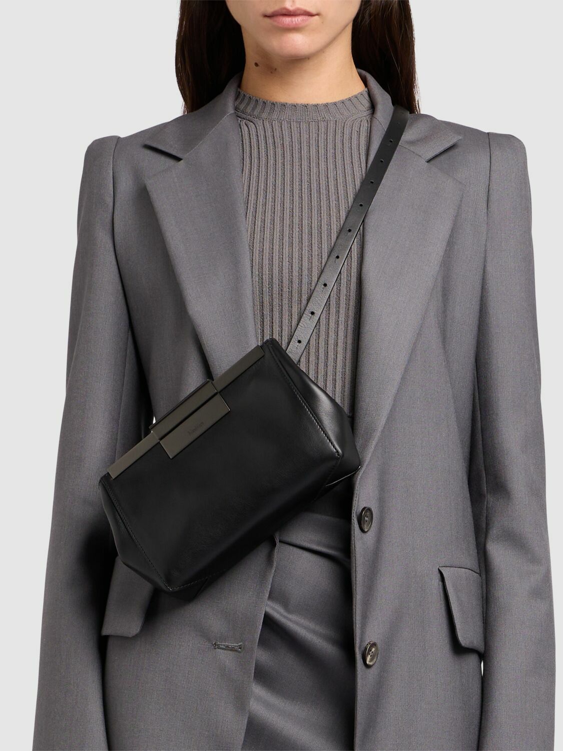 MAX MARA Clasp Leather Belt Bag Max Mara