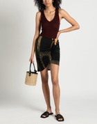 Louisa Ballou Womens Mini skirt in Black