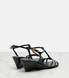 Prada Patent leather wedge sandals