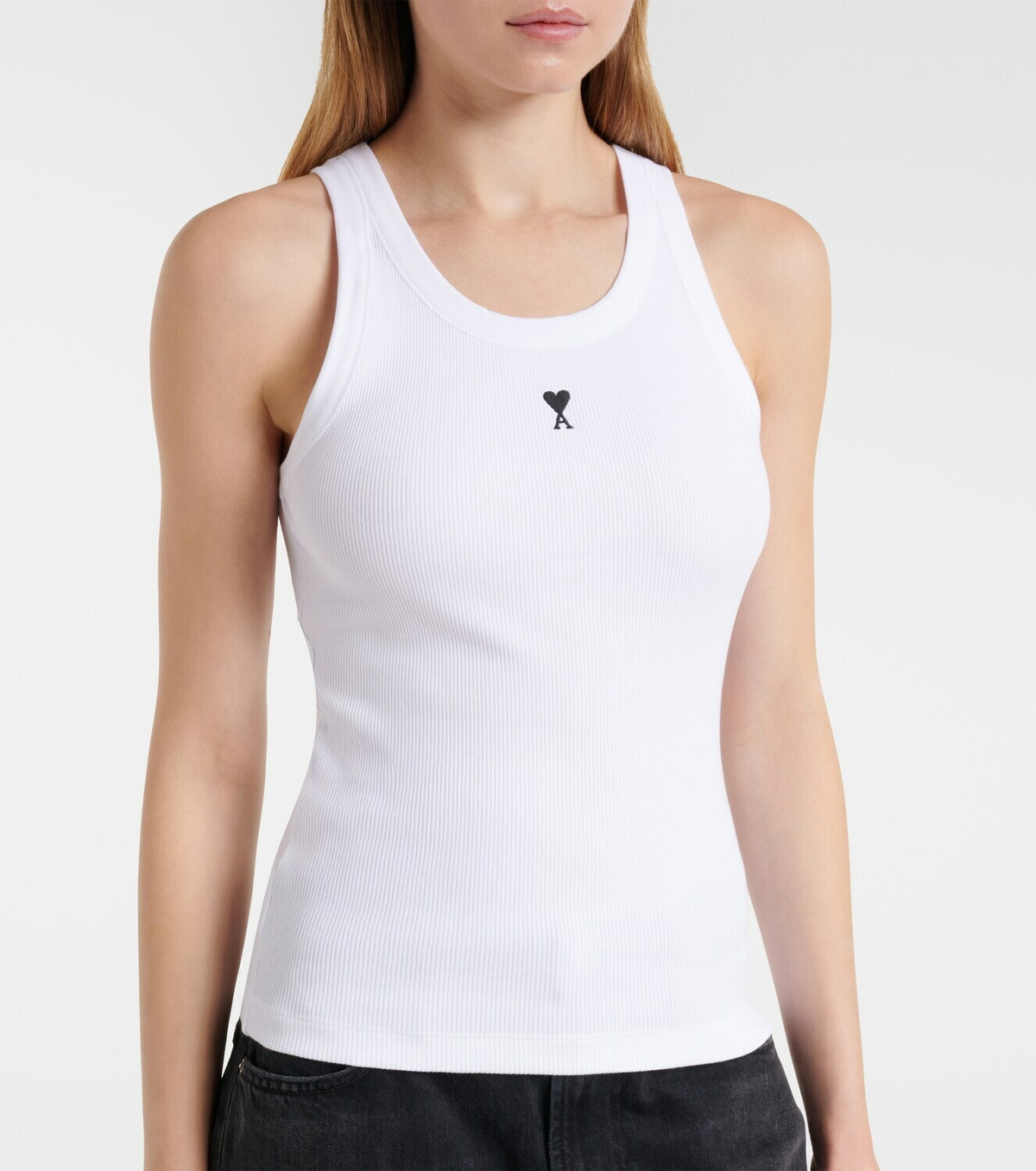 Ami Paris Ami De Cœur cotton jersey tank top