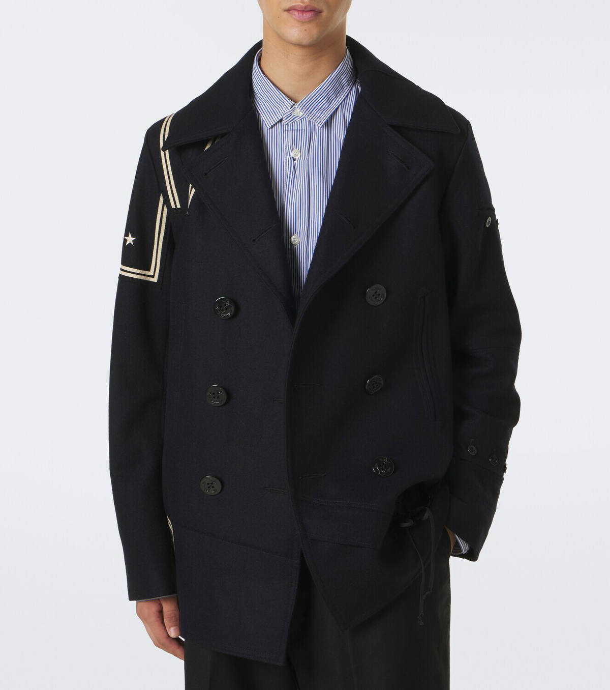 Junya Watanabe Double-breasted wool-blend blazer