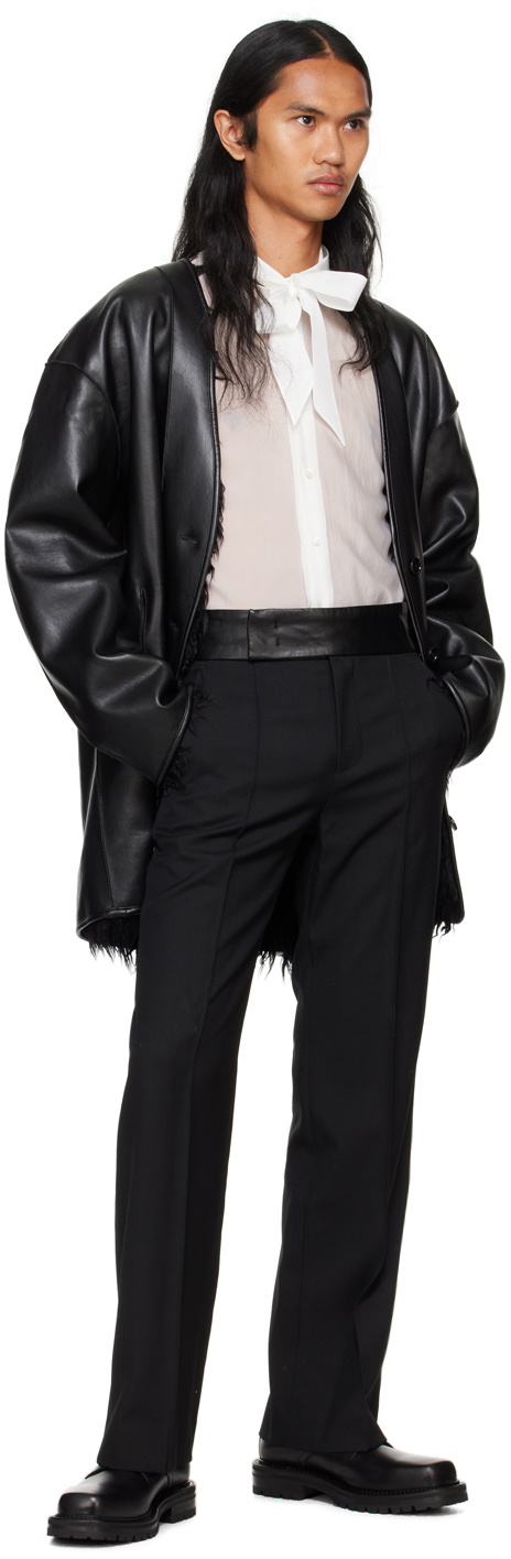 System White Sheer Button Down Shirt