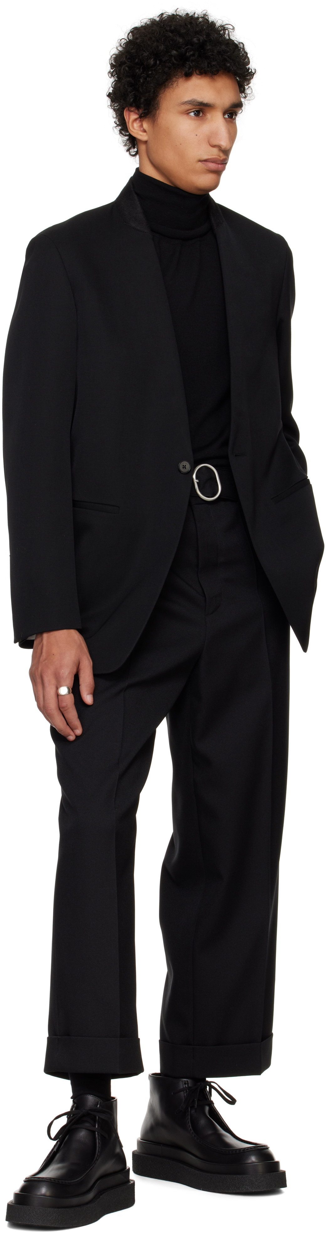 Jil Sander Black Wool Tailored Blazer