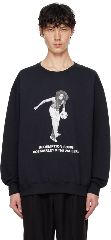 Photo: WACKO MARIA Black Bob Marley Crewneck Sweatshirt