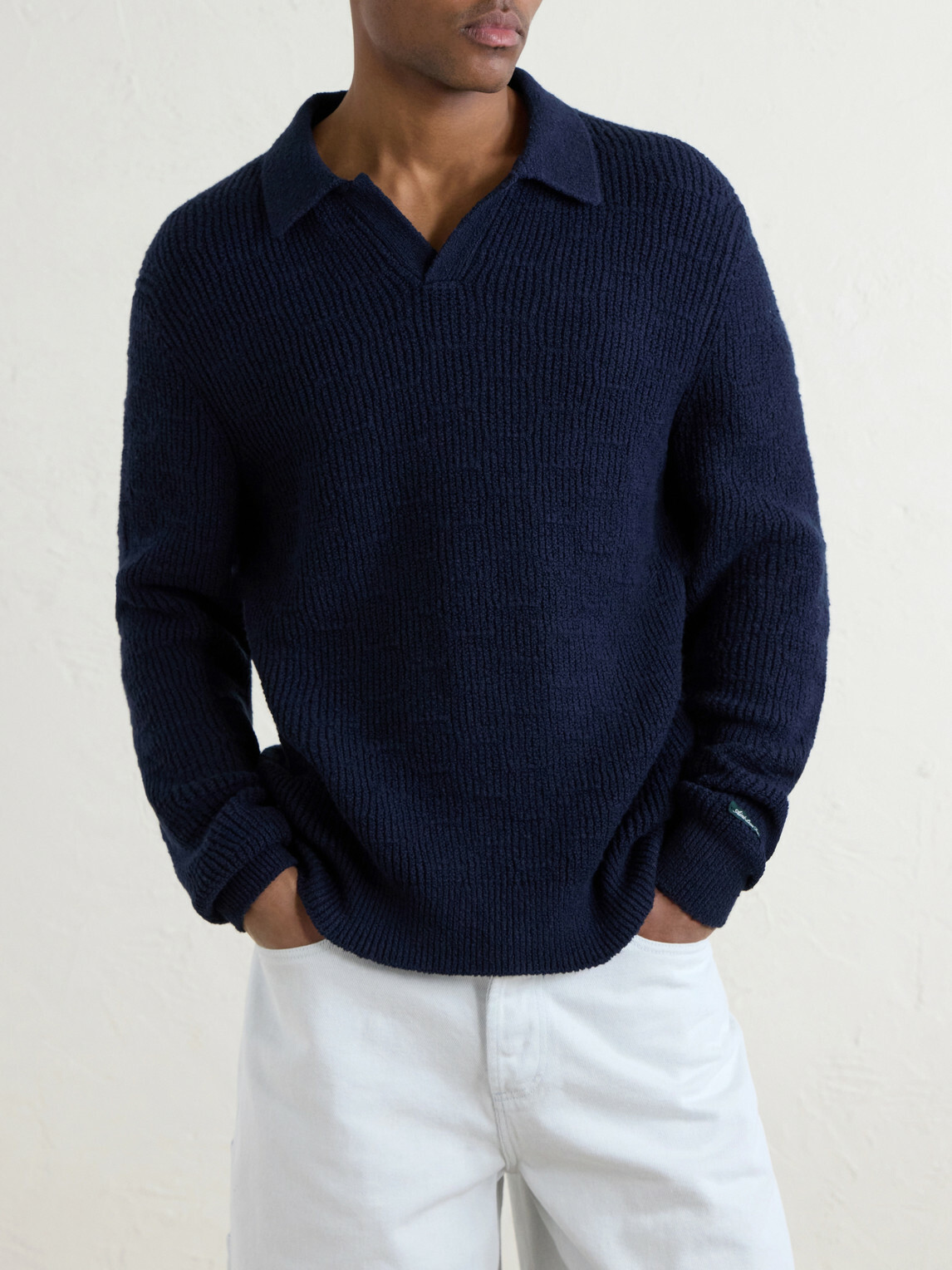 Aimé Leon Dore - Ribbed Cotton-Blend Bouclé Polo Shirt - Blue