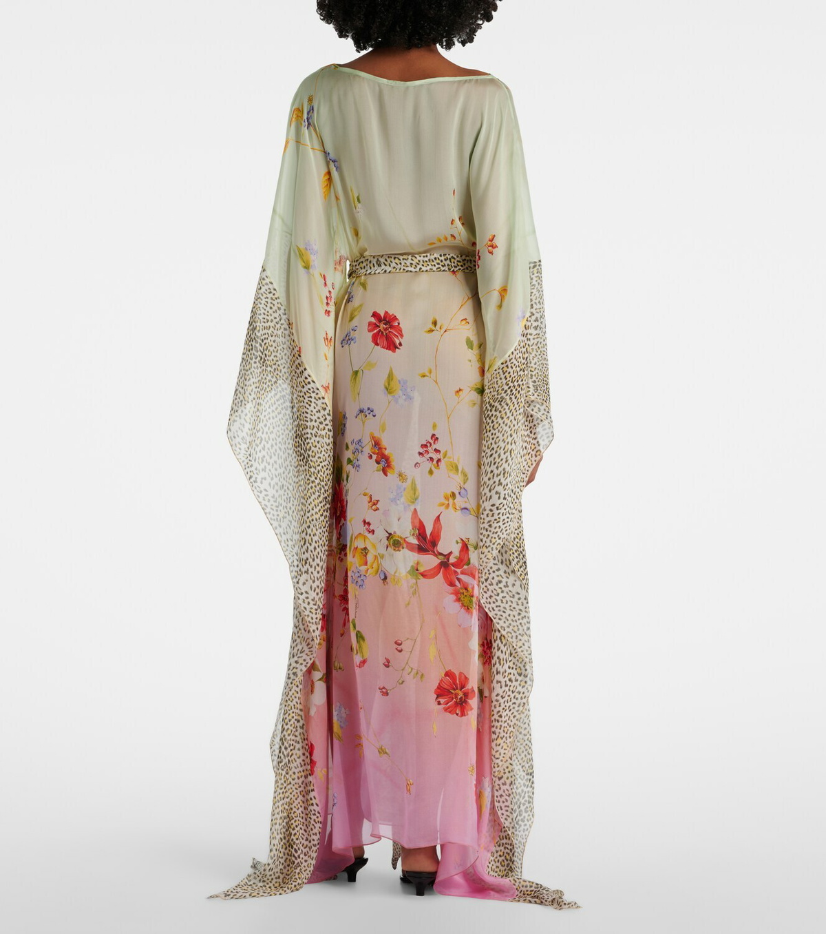 Roberto Cavalli Printed silk kaftan