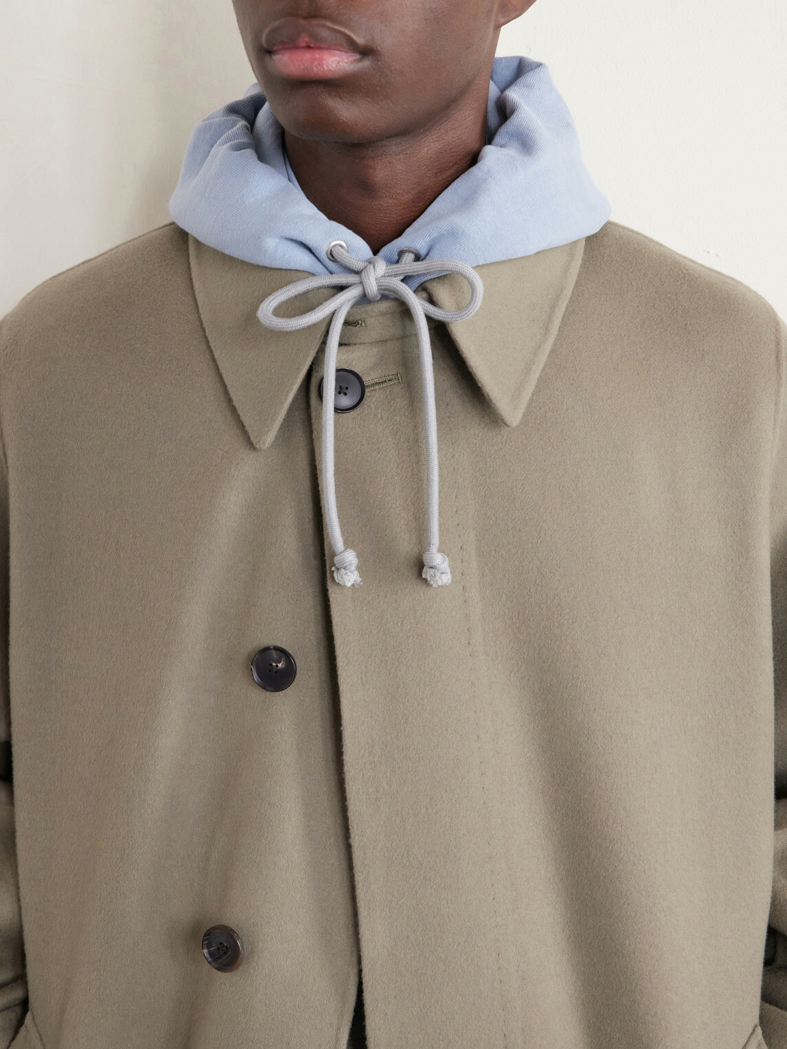 Auralee - Two-Tone Cotton-Jersey Hoodie - Gray
