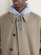 Auralee - Two-Tone Cotton-Jersey Hoodie - Gray