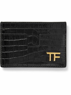 TOM FORD - Croc-Effect Leather Cardholder