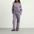 Tekla Fabrics Sleep Shirt in Chestnut Stripes