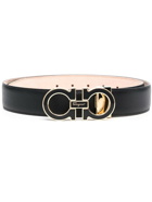 FERRAGAMO - Gancini Adjustable Leather Belt