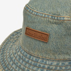 Acne Studios Women's Brimmo Delta Bucket Hat in Blue/Beige