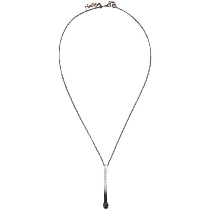 Photo: Saint Laurent Silver Matchstick Necklace