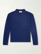 Officine Générale - Bay Merino Wool Polo Shirt - Blue
