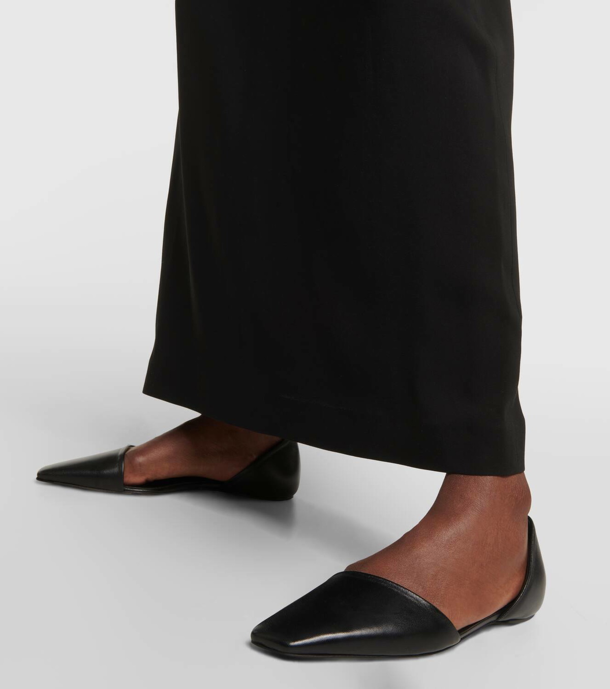 Toteme The Asymmetric D'Orsay leather flats