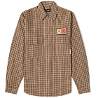 PACCBET Men's Zip Overshirt in Brown