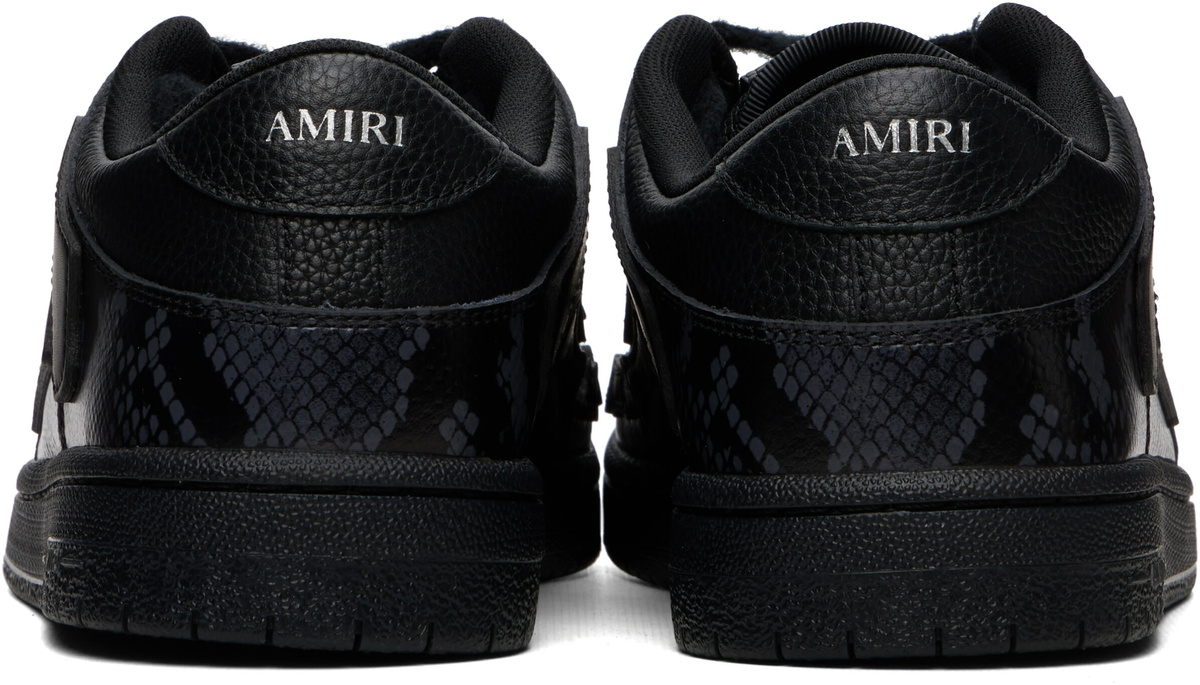 AMIRI Black Printed Python Skel Top Low Sneakers