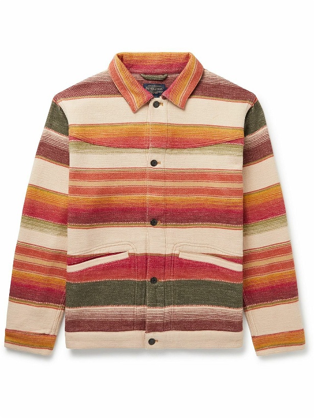 Photo: Pendleton - Driftwood Brushed Cotton-Jacquard Shirt Jacket - Red
