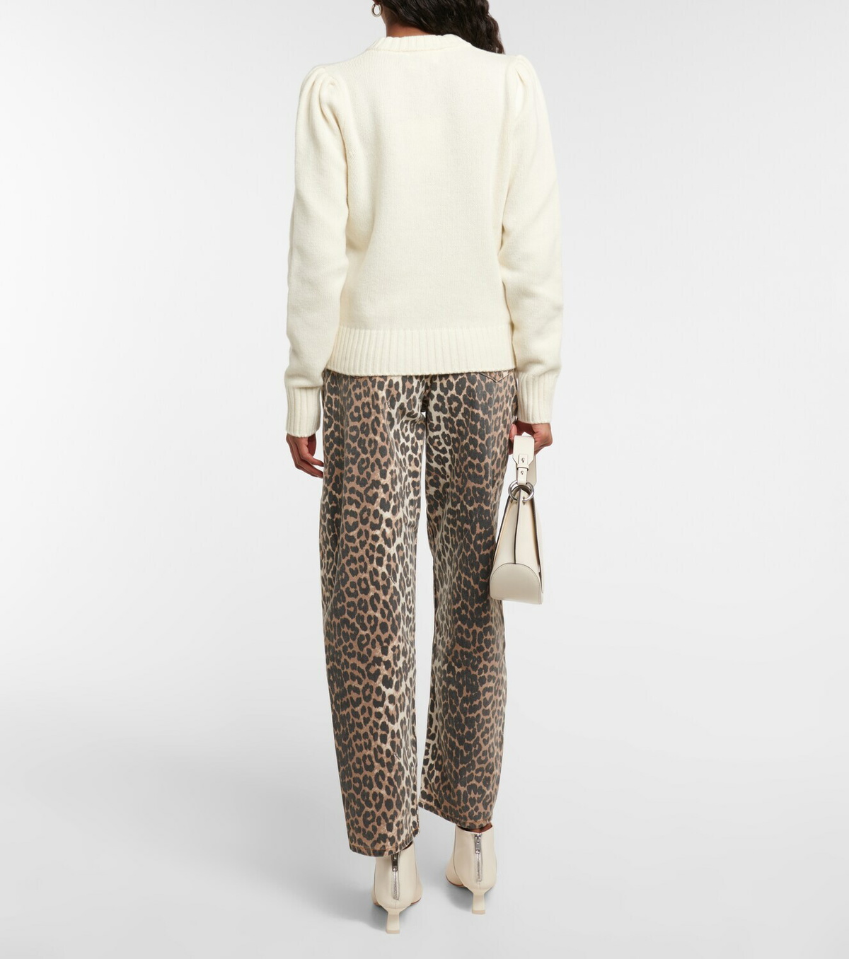 Ganni - Wool-blend jacquard sweater