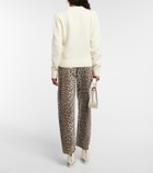 Ganni - Wool-blend jacquard sweater