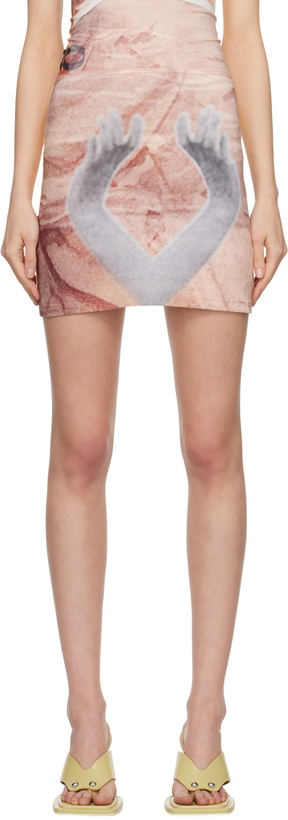 Photo: ELLISS SSENSE Exclusive Yellow & Beige Reach Miniskirt