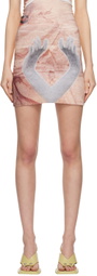 ELLISS SSENSE Exclusive Yellow & Beige Reach Miniskirt
