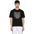 Kenzo Black Blanket Stitch Tiger T-Shirt