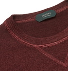 Incotex - Slim-Fit Mélange Virgin Wool Sweater - Men - Red