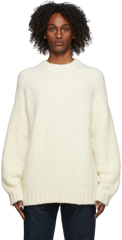 Photo: Nanushka Off-White Brushed Knit Crewneck Sweater