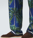 Dolce&Gabbana Printed silk twill straight pants