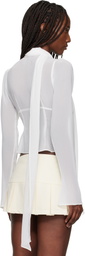GUIZIO White Ara Long Sleeve Blouse