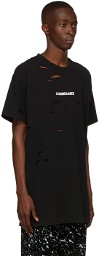 Sankuanz Black Distressed Logo T-Shirt