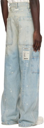 B1ARCHIVE Blue Paneled Jeans